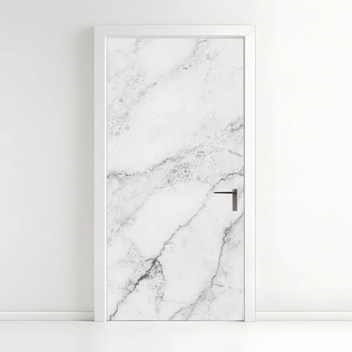 Door sticker white marble texture with gray veins • Wallissimo® Door sticker white marble texture with gray veins • Wallissimo®