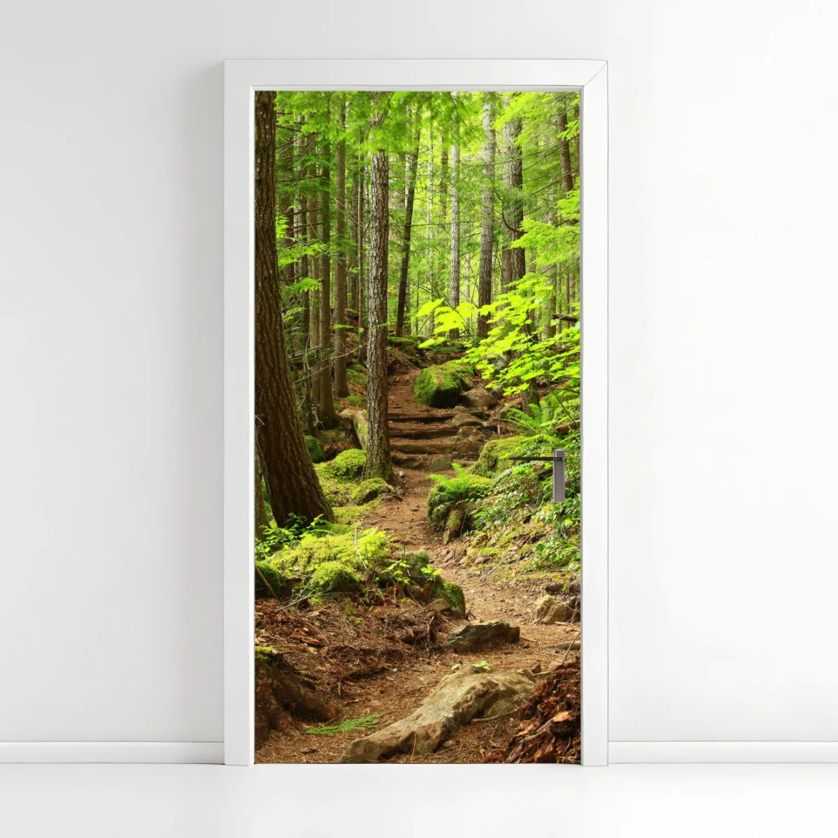 Door sticker mossy forest trail ⁕ Wallissimo® Door sticker mossy forest trail ⁕ Wallissimo®