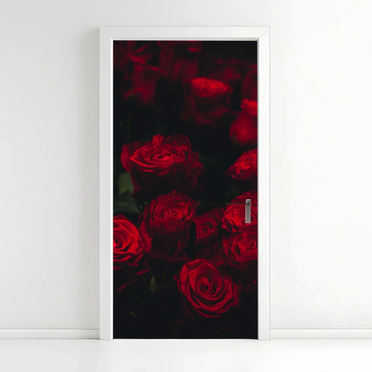 Door sticker moody red rose bouquet • Wallissimo® Door sticker moody red rose bouquet • Wallissimo®