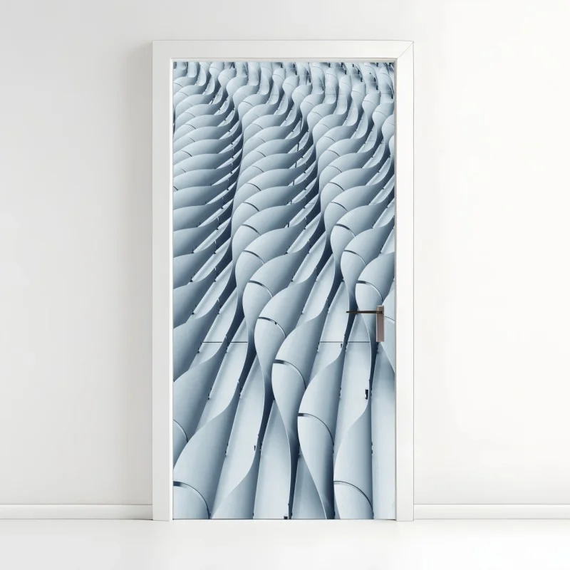 Door sticker abstract architectural facade pattern