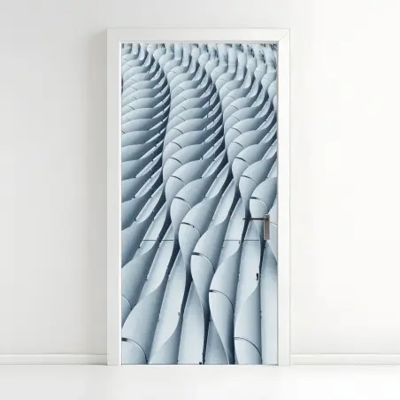 Door sticker abstract architectural facade pattern • Wallissimo®