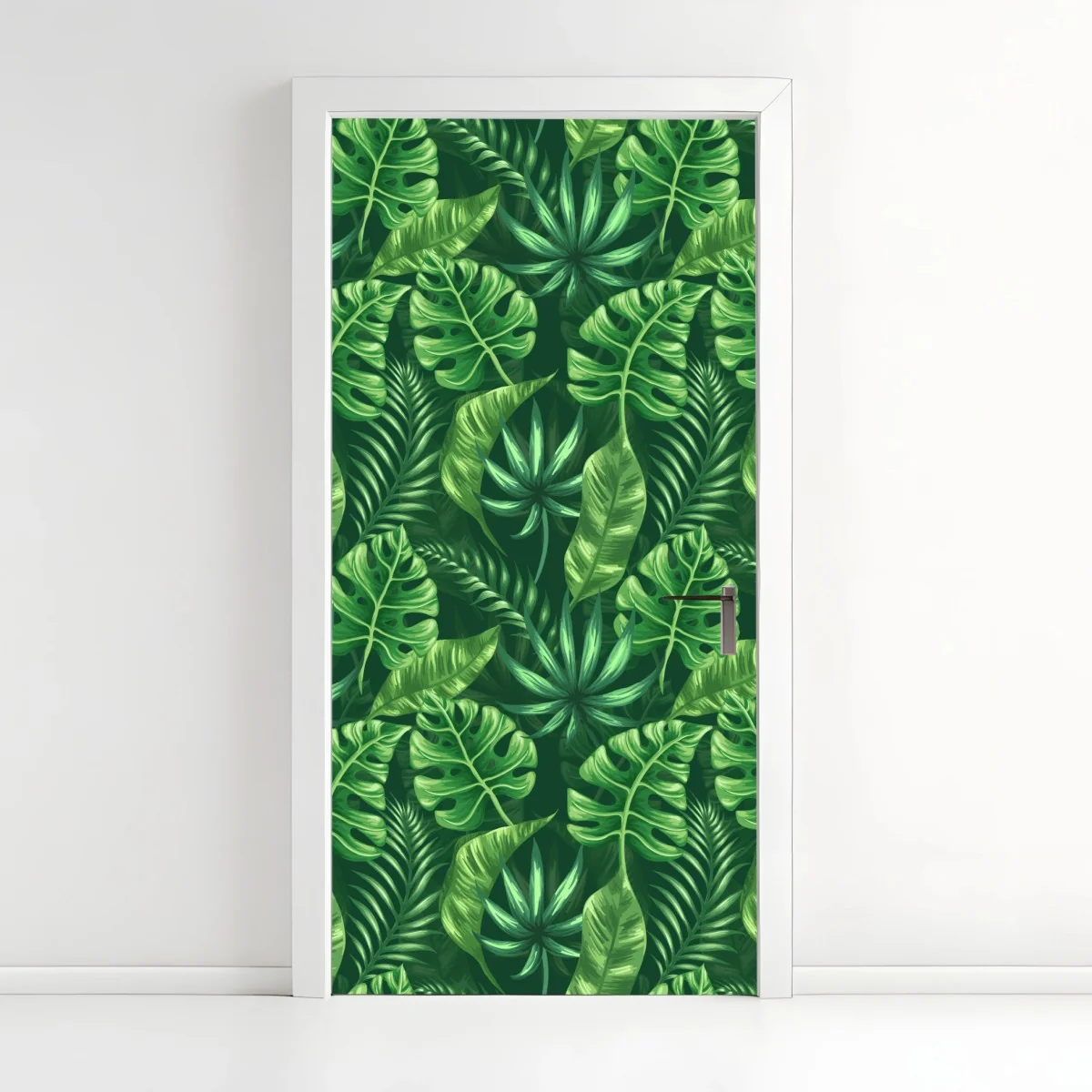 Door sticker tropical monstera leaf pattern ⁕ Wallissimo® Door sticker tropical monstera leaf pattern ⁕ Wallissimo®