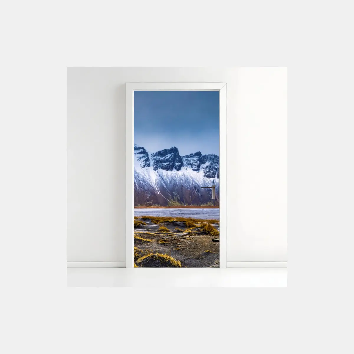 Door sticker Vestrahorn panorama at Stokksnes • Wallissimo® Door sticker Vestrahorn panorama at Stokksnes • Wallissimo®