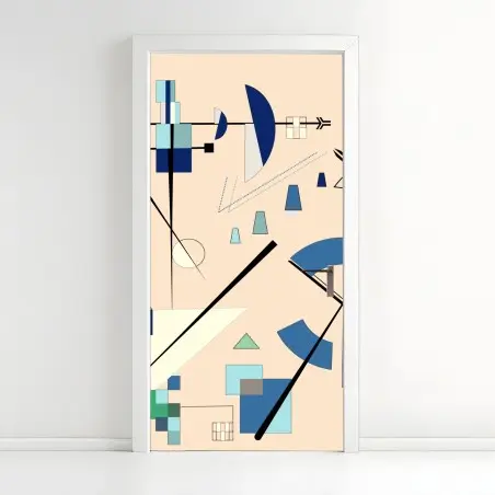 Door sticker geometric pastel composition • Wallissimo®