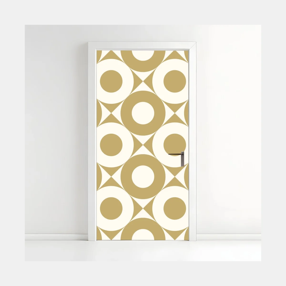 Door sticker gold geometric circle pattern • Wallissimo® Door sticker gold geometric circle pattern • Wallissimo®