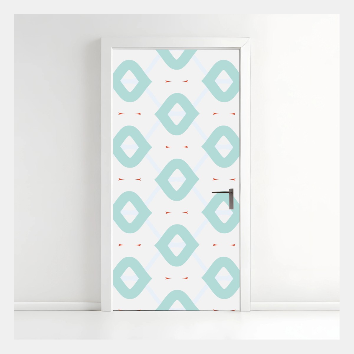 Door sticker turquoise geometric diamond pattern • Wallissimo® Door sticker turquoise geometric diamond pattern • Wallissimo®