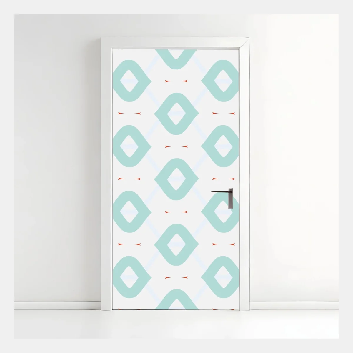 Door sticker turquoise geometric diamond pattern ⁕ Wallissimo® Door sticker turquoise geometric diamond pattern ⁕ Wallissimo®