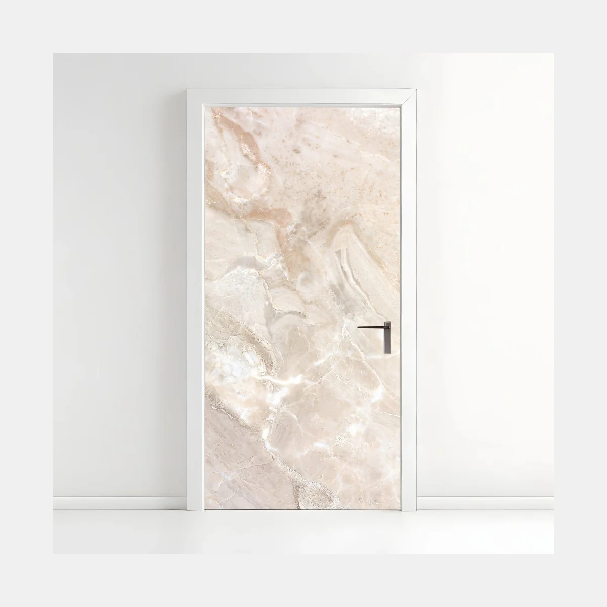 Door sticker beige marble texture artwork • Wallissimo® Door sticker beige marble texture artwork • Wallissimo®