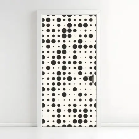 Door sticker minimalist halftone dot pattern • Wallissimo®