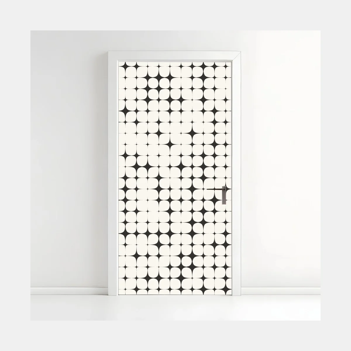 Door sticker monochrome geometric dot pattern • Wallissimo® Door sticker monochrome geometric dot pattern • Wallissimo®