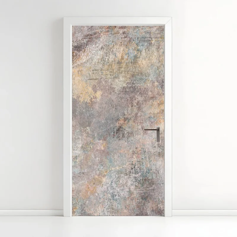 Door sticker subtle textured abstract in warm neutrals