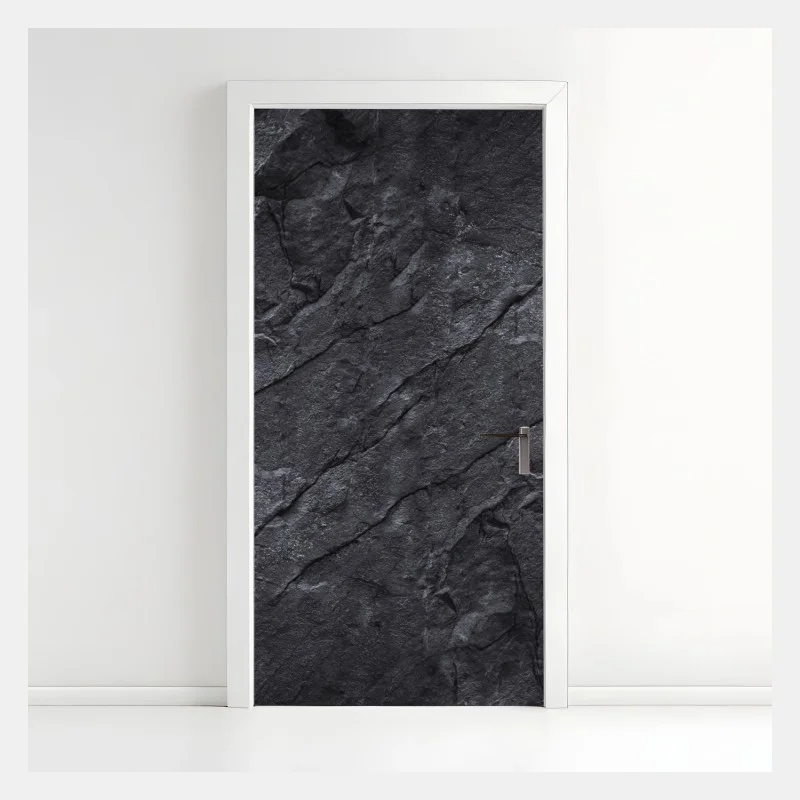 Door sticker dark rock texture wall art
