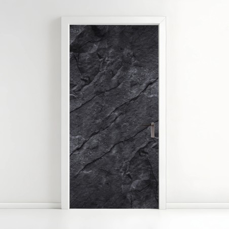 Door sticker dark rock texture wall art • Wallissimo®