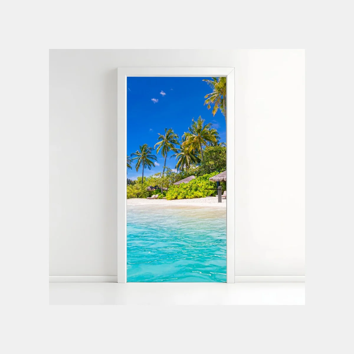 Door sticker tropical turquoise beach paradise ⁕ Wallissimo® Door sticker tropical turquoise beach paradise ⁕ Wallissimo®