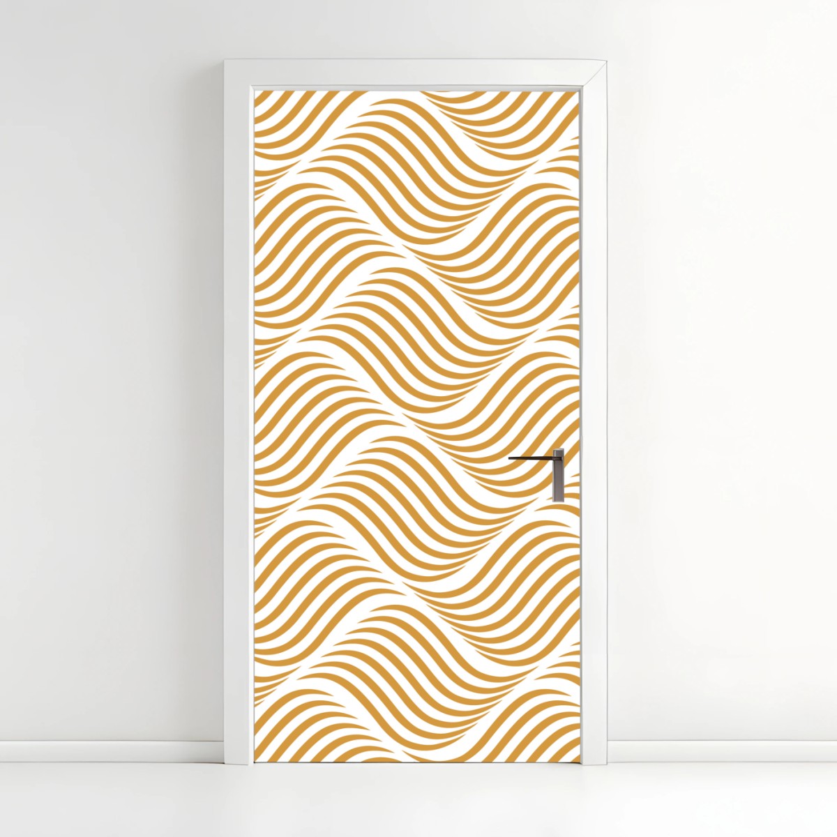 Door sticker golden wave pattern wall art • Wallissimo® Door sticker golden wave pattern wall art • Wallissimo®
