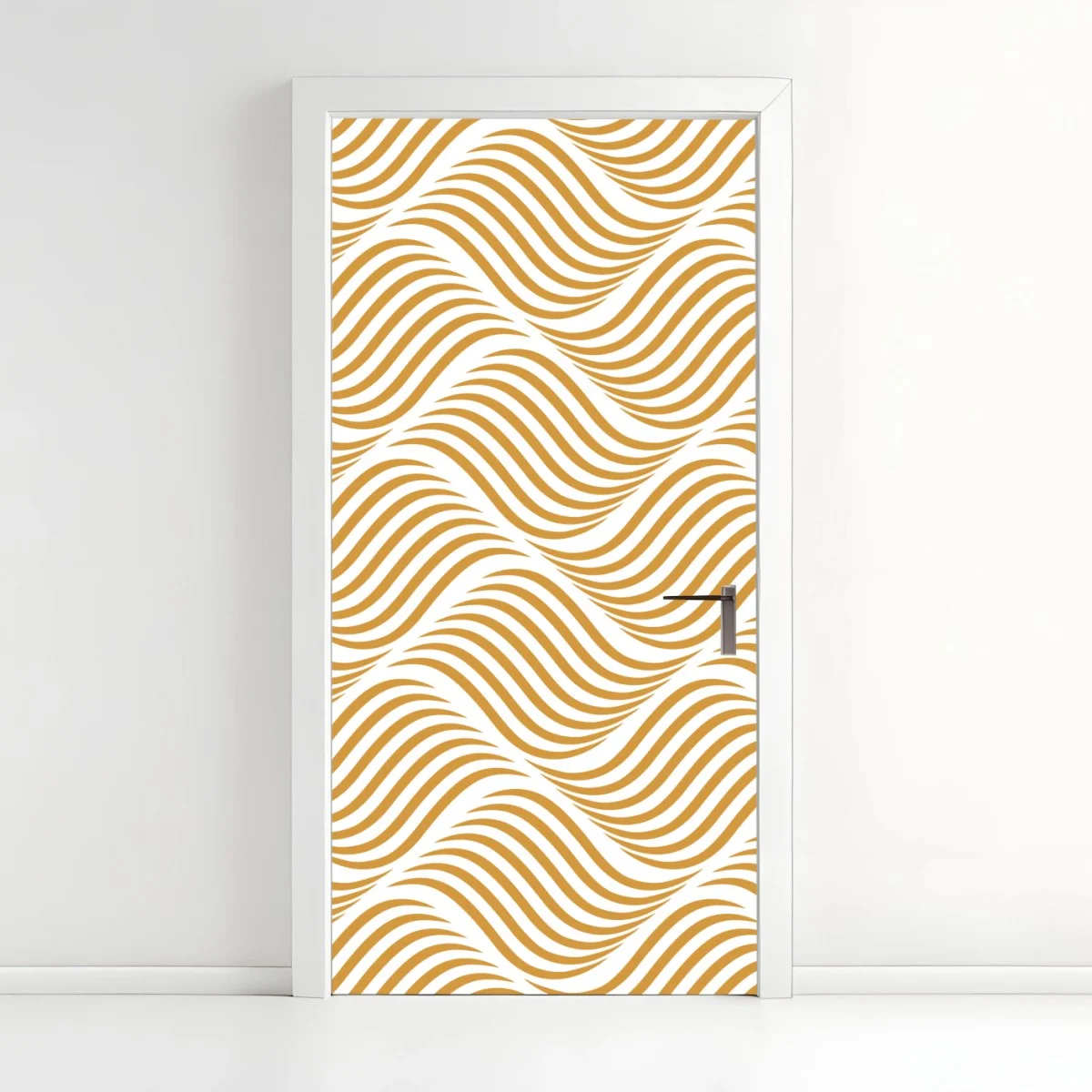 Door sticker golden wave pattern wall art ⁕ Wallissimo® Door sticker golden wave pattern wall art ⁕ Wallissimo®