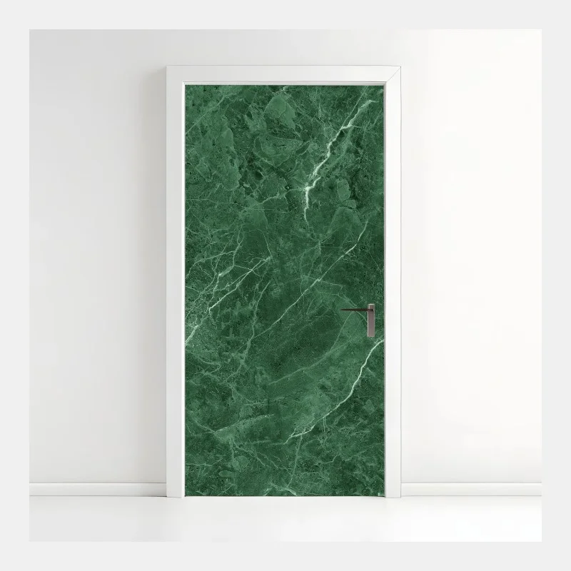 Door sticker green marble texture design