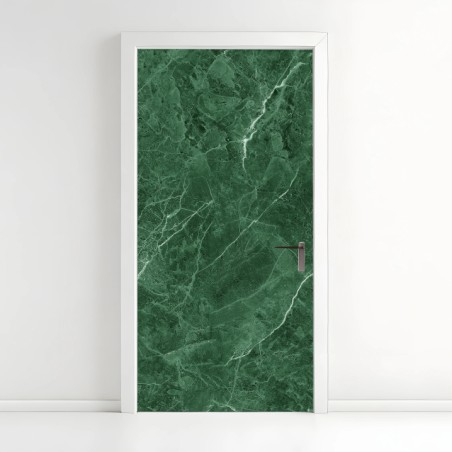 Door sticker green marble texture design • Wallissimo®