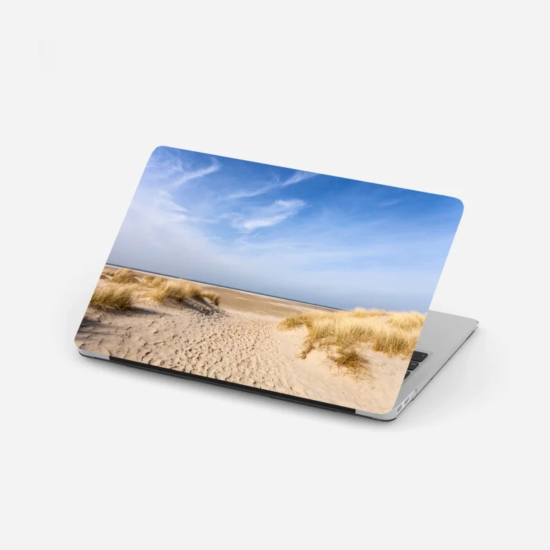 Laptop sticker serene dunes at the German coast