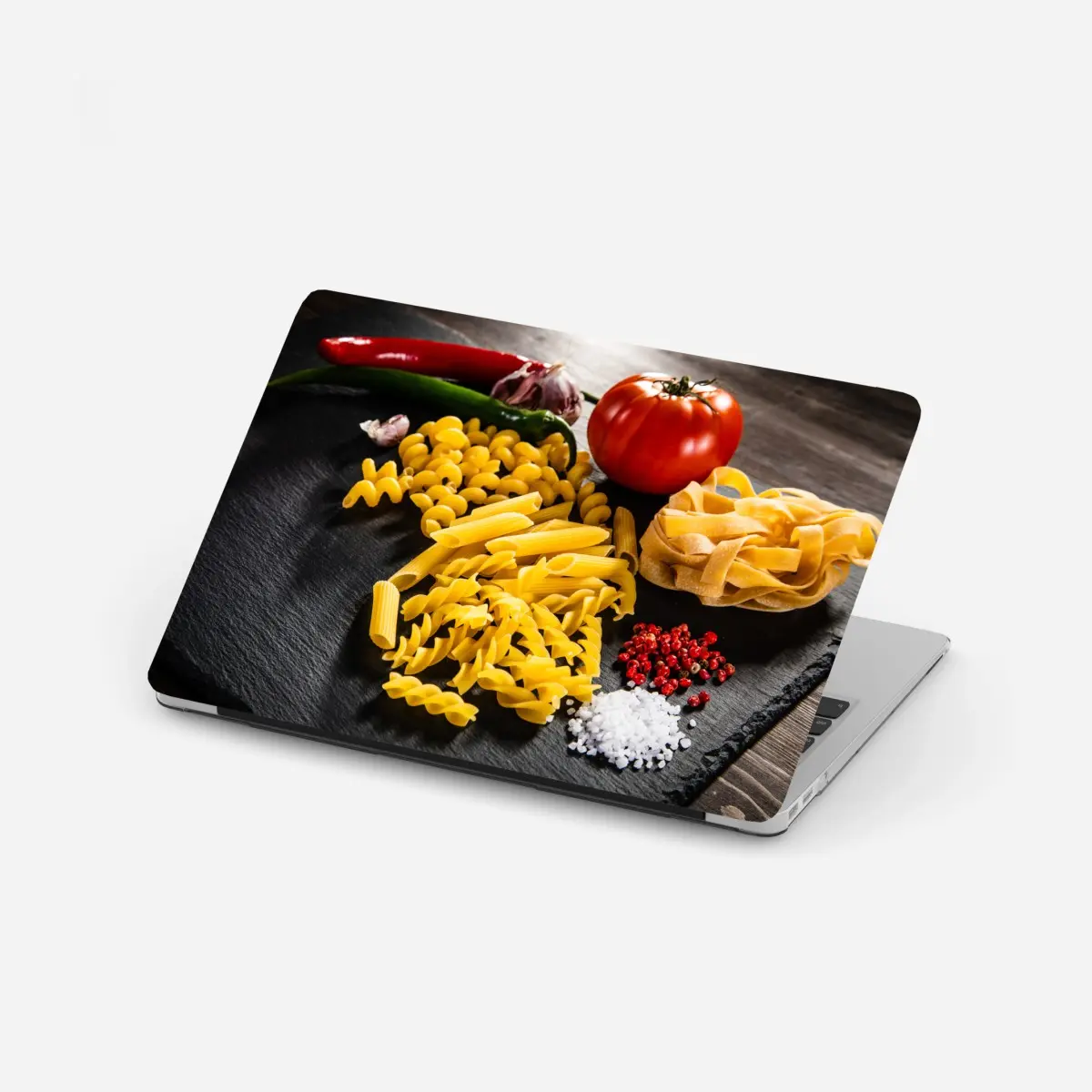 Laptop sticker assorted dry pasta and fresh ingredients • Wallissimo® Laptop sticker assorted dry pasta and fresh ingredients • Wallissimo®
