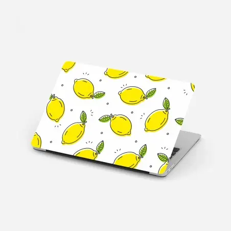 Laptop sticker sunny lemon pattern • Wallissimo®