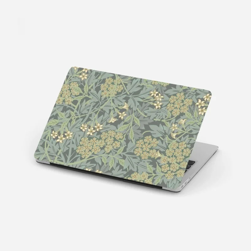 Laptop sticker vintage botanical floral pattern
