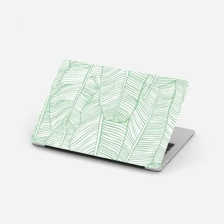 Laptop sticker mint banana leaf pattern • Wallissimo®