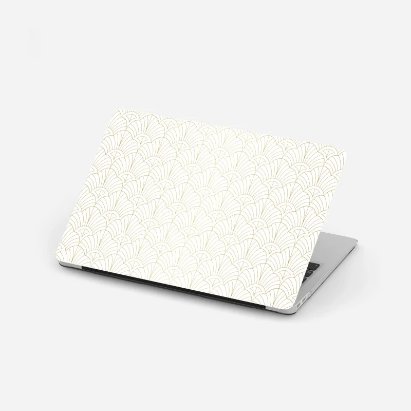 Laptop sticker elegant gold art deco pattern