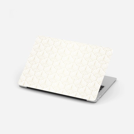 Laptop sticker elegant gold art deco pattern • Wallissimo®