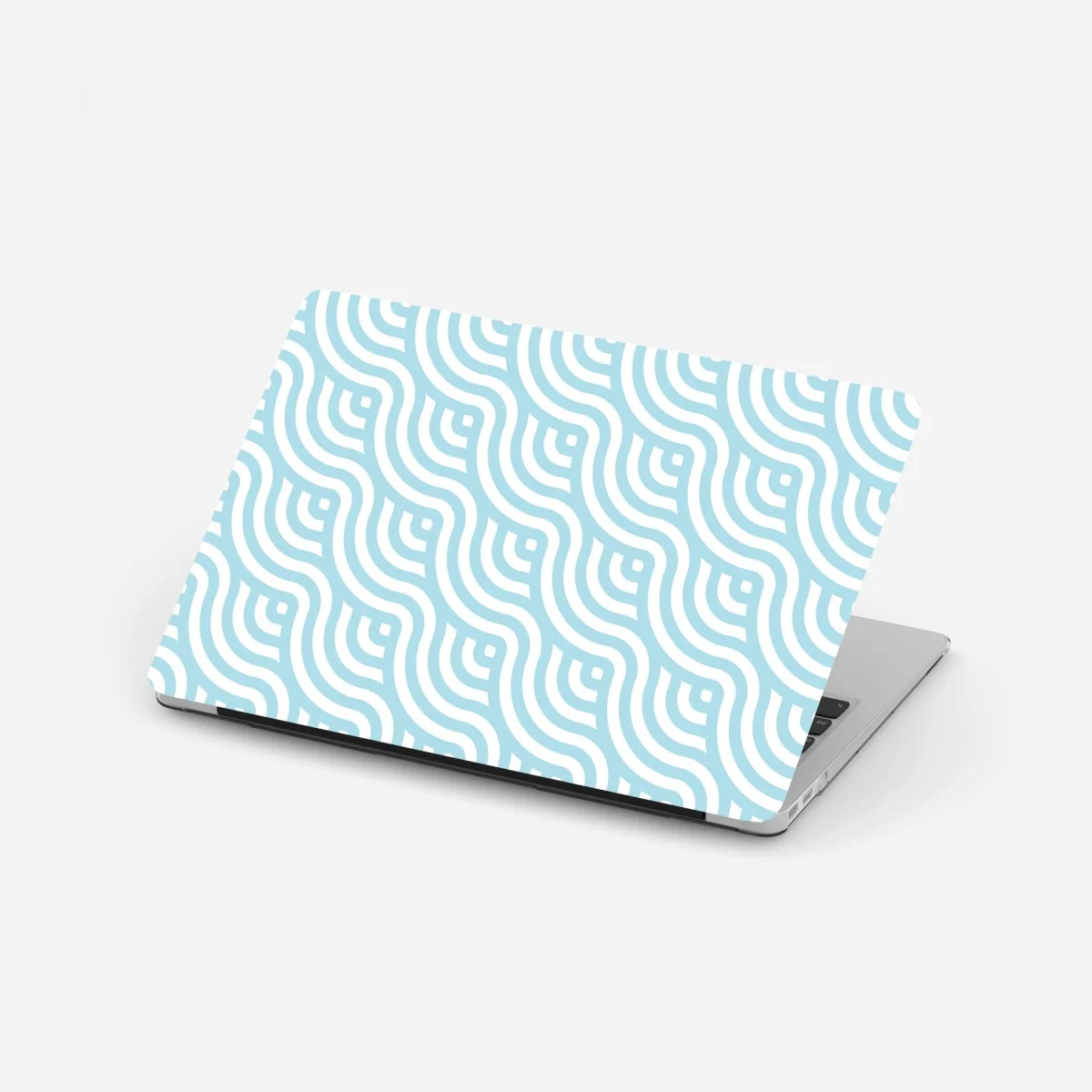 Laptop sticker soft turquoise geometric wave pattern • Wallissimo® Laptop sticker soft turquoise geometric wave pattern • Wallissimo®