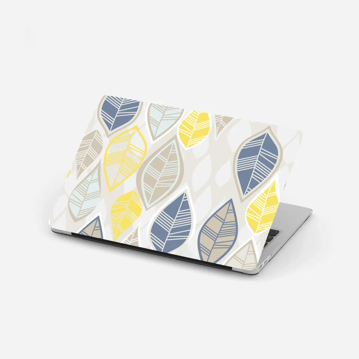 Laptop sticker scandinavian leaf pattern in soft neutrals • Wallissimo® Laptop sticker scandinavian leaf pattern in soft neutrals • Wallissimo®
