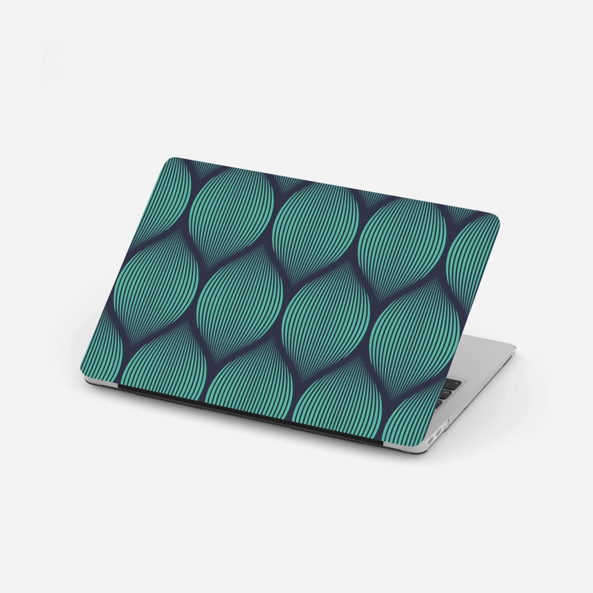 Laptop sticker turquoise geometric teardrop pattern • Wallissimo® Laptop sticker turquoise geometric teardrop pattern • Wallissimo®