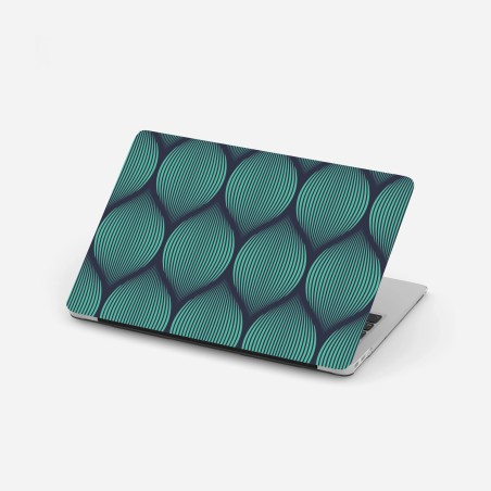 Laptop sticker turquoise geometric teardrop pattern • Wallissimo®