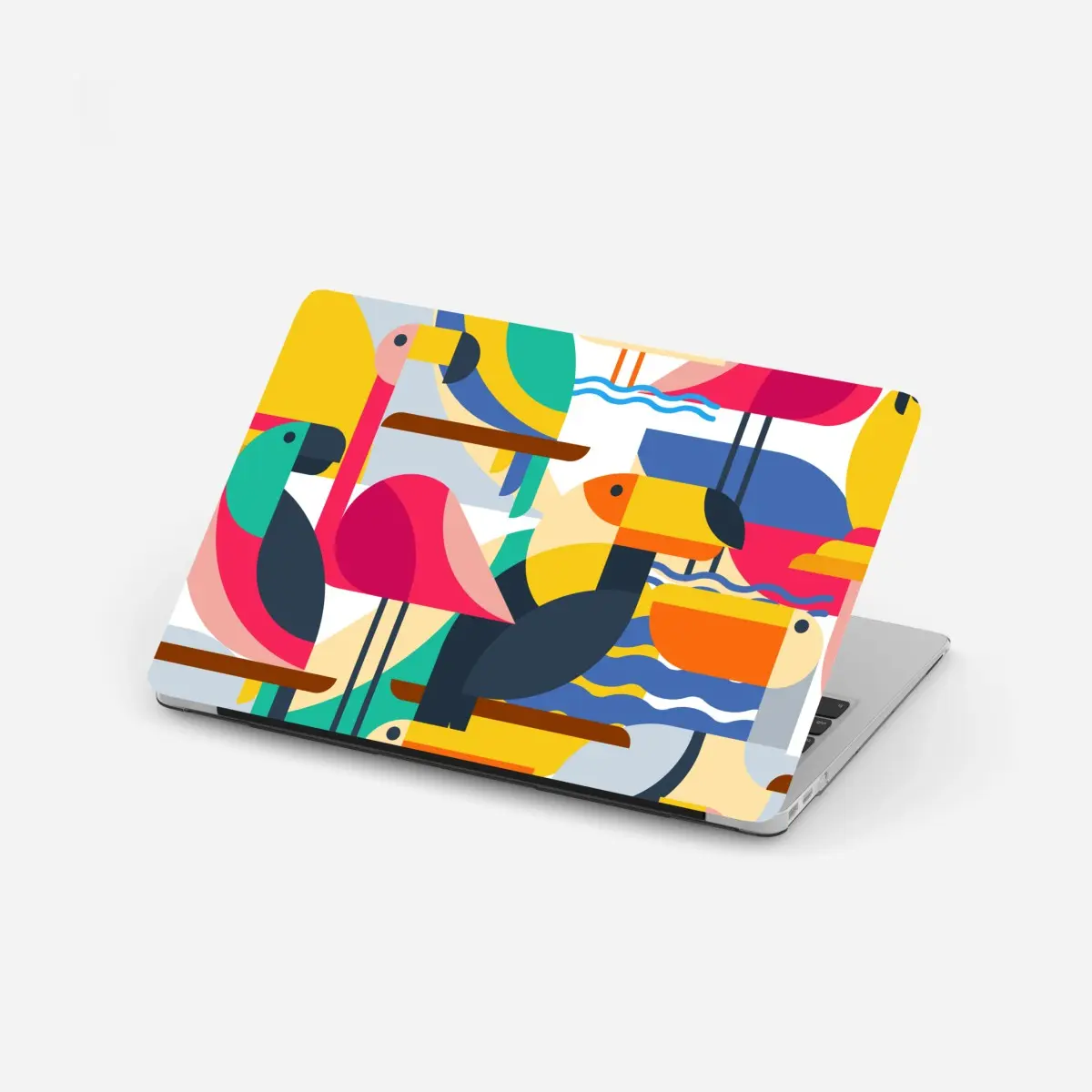 Laptop sticker tropical geometric birds pattern • Wallissimo® Laptop sticker tropical geometric birds pattern • Wallissimo®