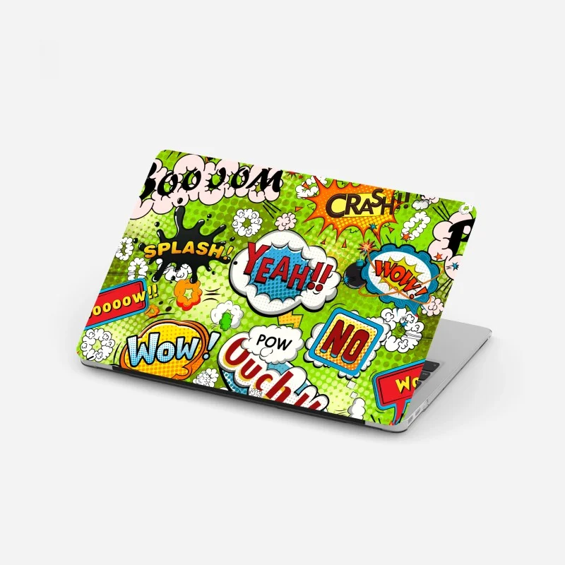 Laptop sticker vibrant pop art comic collage