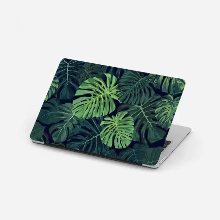 Laptop sticker tropical monstera leaves pattern • Wallissimo®