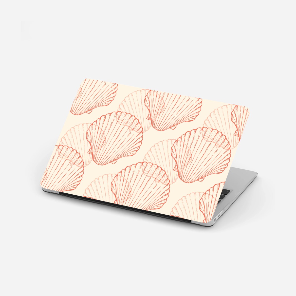 Laptop sticker coral scallop shell pattern • Wallissimo® Laptop sticker coral scallop shell pattern • Wallissimo®