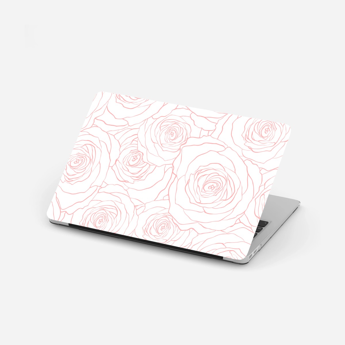 Laptop sticker delicate pink rose line pattern • Wallissimo® Laptop sticker delicate pink rose line pattern • Wallissimo®