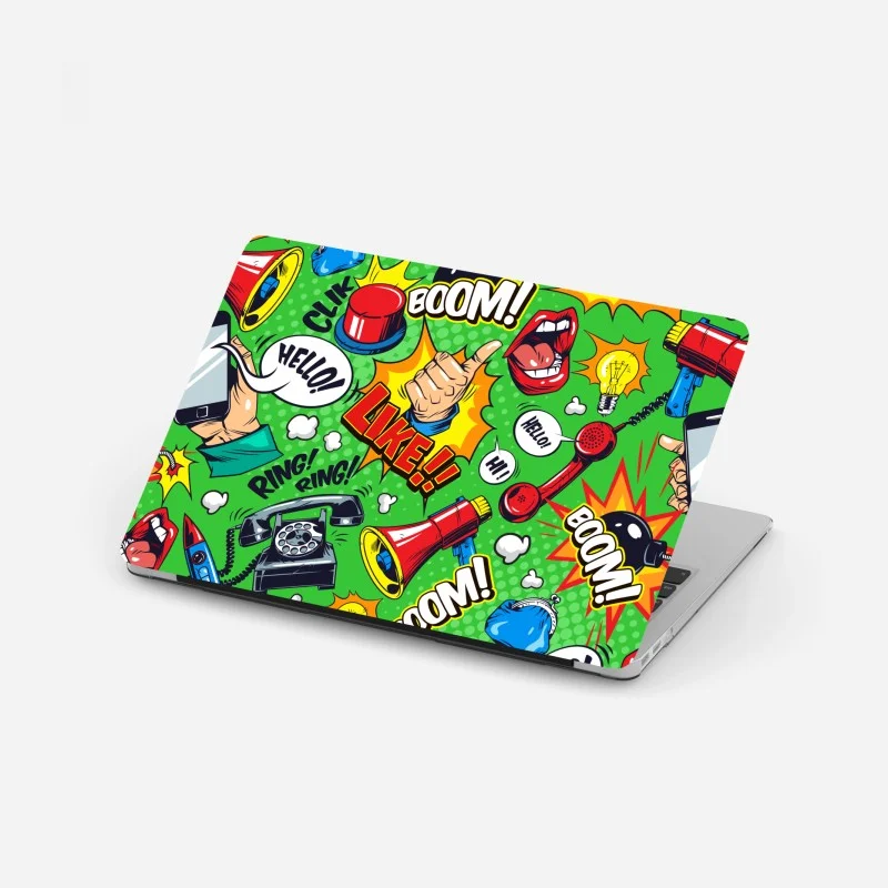 Laptop sticker comic pop art explosion pattern