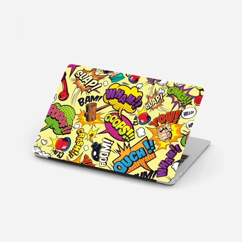 Laptop sticker retro pop-art comic collage