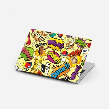 Laptop sticker retro pop-art comic collage • Wallissimo®