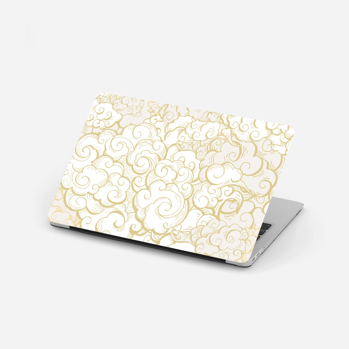 Laptop sticker ornamental golden cloud pattern • Wallissimo® Laptop sticker ornamental golden cloud pattern • Wallissimo®