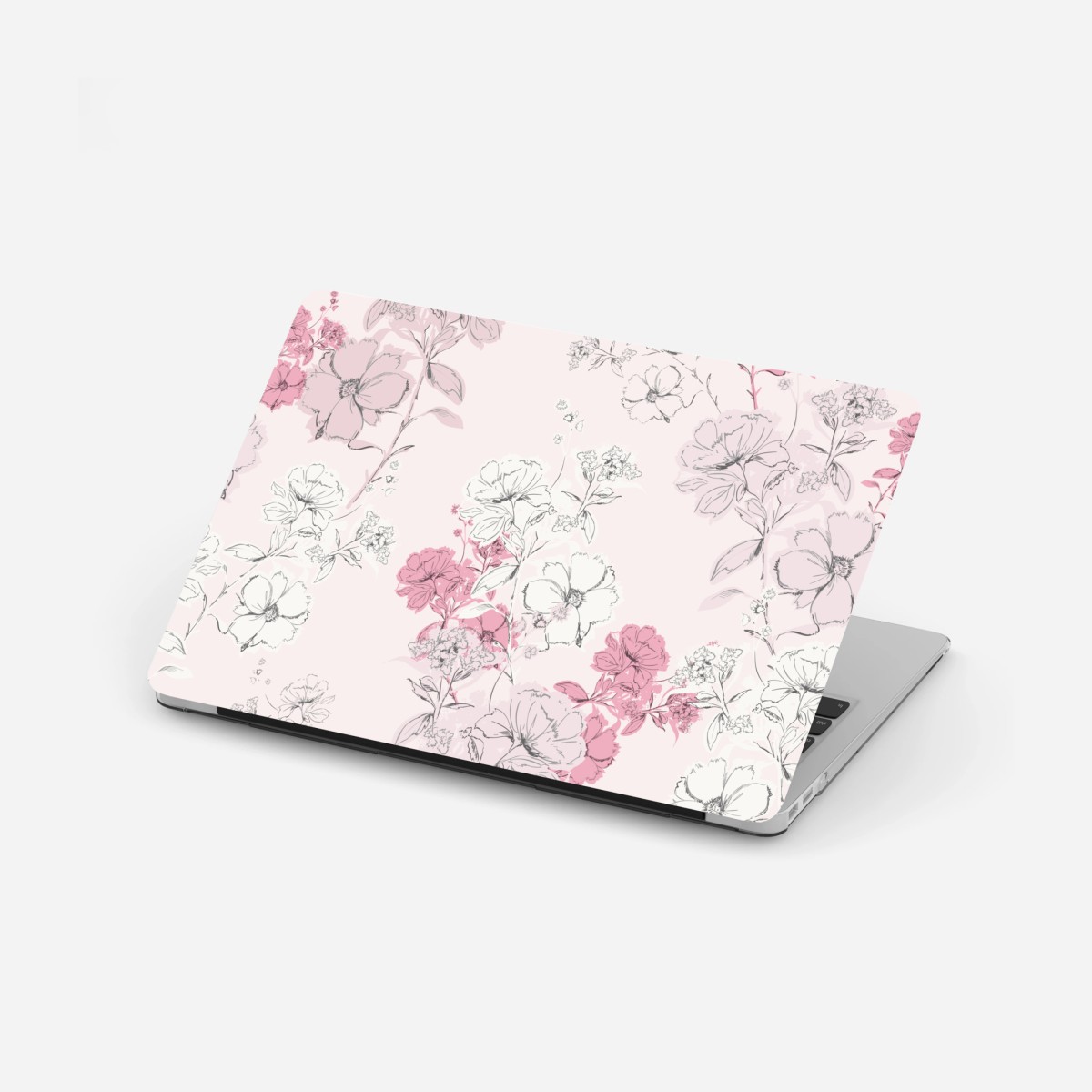 Laptop sticker soft pink floral pattern • Wallissimo® Laptop sticker soft pink floral pattern • Wallissimo®