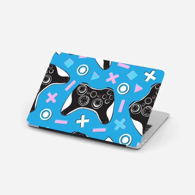 Laptop sticker playful game controller pattern
