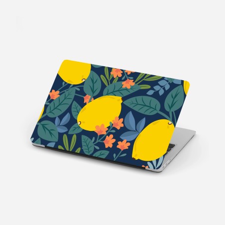 Laptop sticker vibrant lemon botanical pattern • Wallissimo®