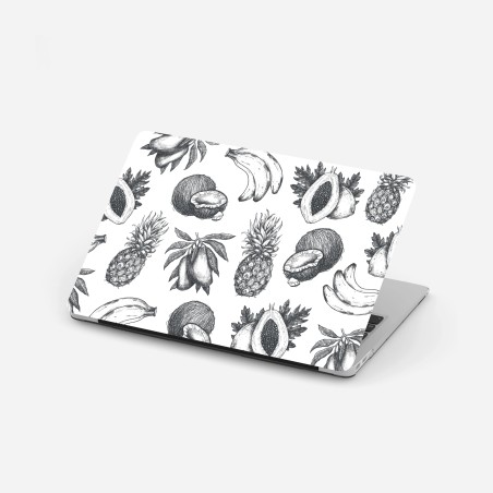 Laptop sticker hand drawn tropical fruit pattern • Wallissimo®