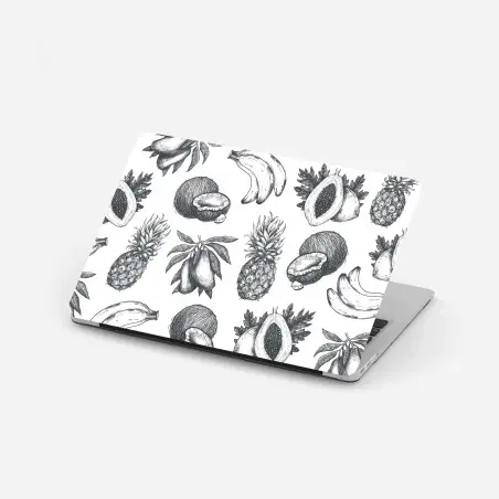 Laptop sticker hand drawn tropical fruit pattern • Wallissimo®