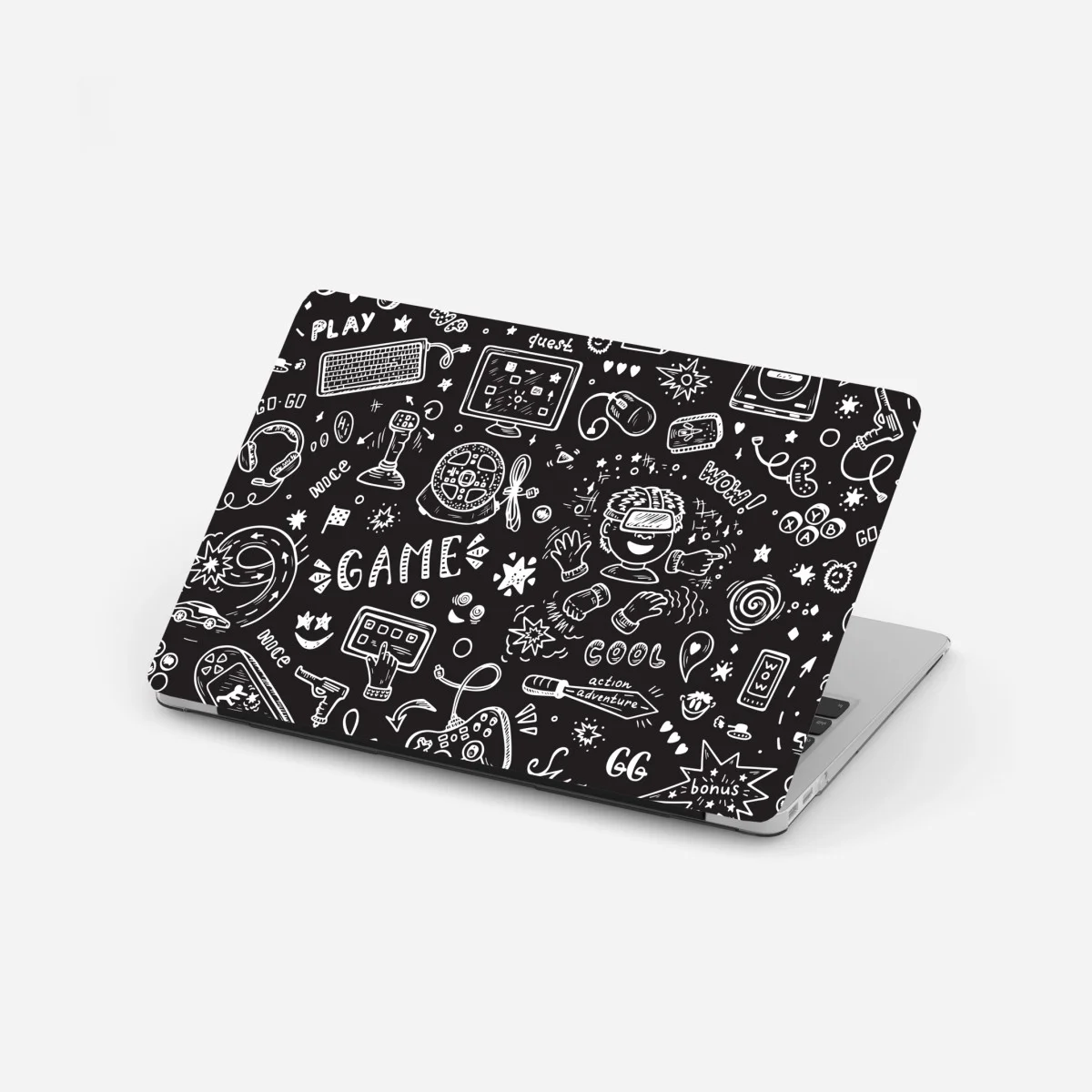 Laptop sticker hand-drawn gaming pattern • Wallissimo® Laptop sticker hand-drawn gaming pattern • Wallissimo®