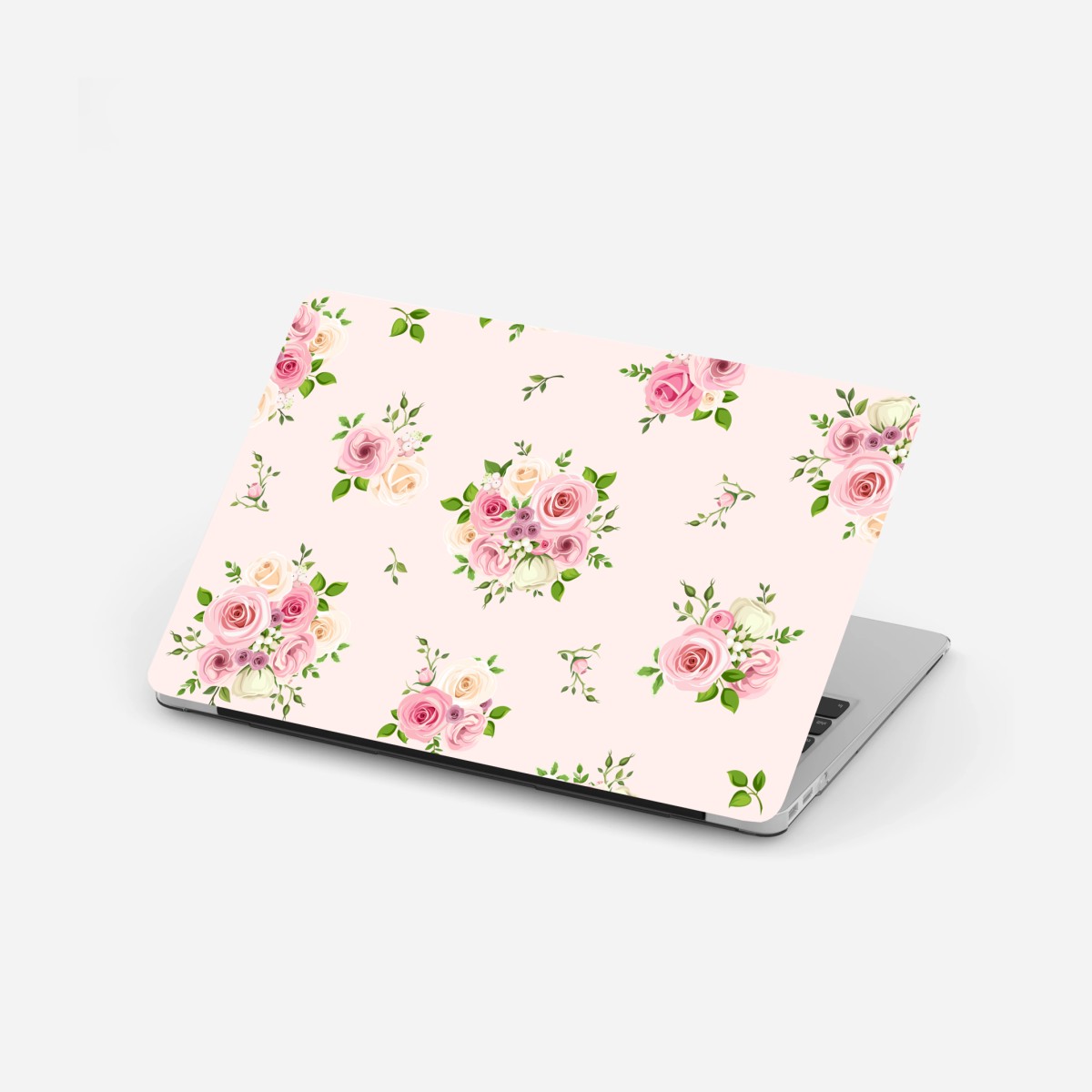 Laptop sticker delicate pink rose bouquet pattern • Wallissimo® Laptop sticker delicate pink rose bouquet pattern • Wallissimo®