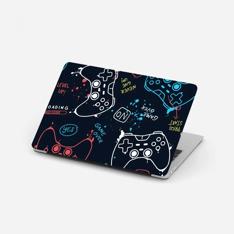 Laptop sticker colorful gaming controller pattern